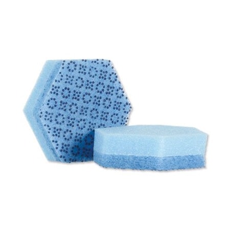 3M Commercial Scotch-Brt, LOW SCRATCH SCOUR SPONGE, 4.45in X 3.85in, BLUE, 16PK 3000HEX